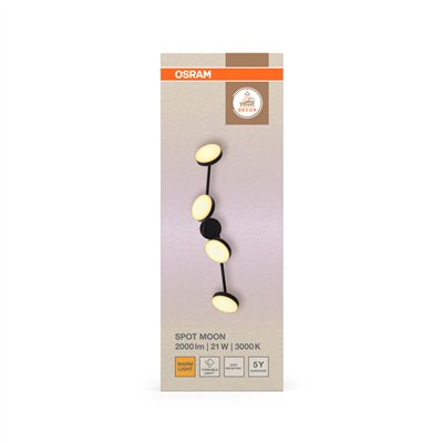 DECOR SPOT MOON 4Spot 21W 830 Black