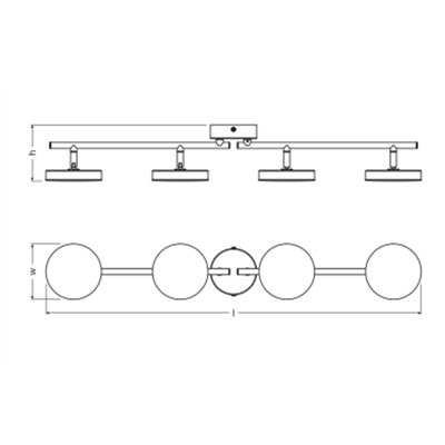 DECOR SPOT MOON 4Spot 21W 830 Black