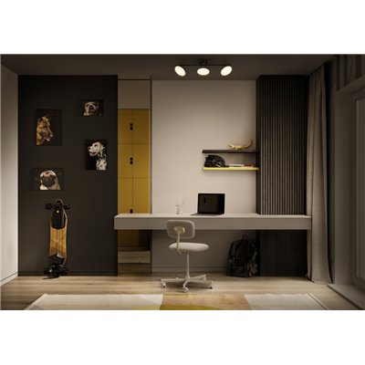 DECOR SPOT MOON 3Spot 16W 830 Black