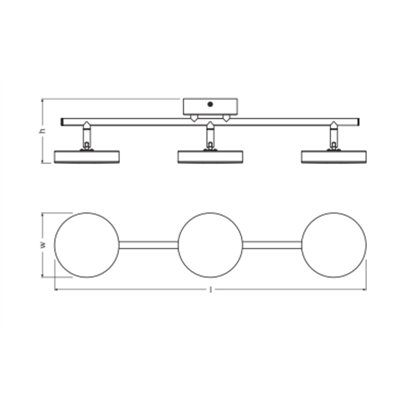 DECOR SPOT MOON 3Spot 16W 830 Black