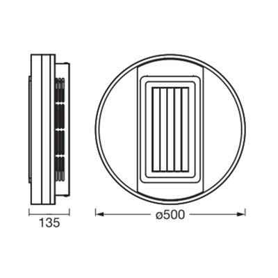 Ceiling fan grill Ring 55W CCT White