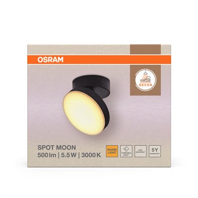 DECOR SPOT MOON 1Spot W 5.5W 830 Black