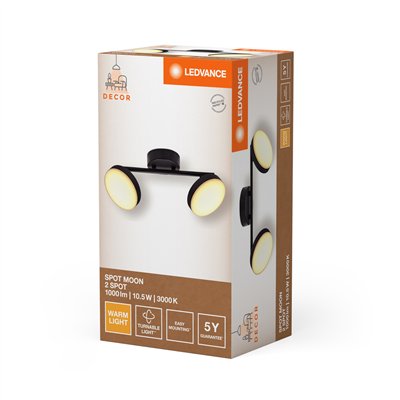DECOR SPOT MOON 2Spot 10.5W 830 Black