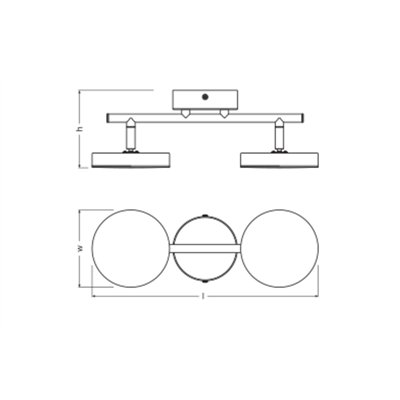 DECOR SPOT MOON 2Spot 10.5W 830 Black