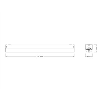BATTEN COMBO 600 V 18W ML 84065 WT