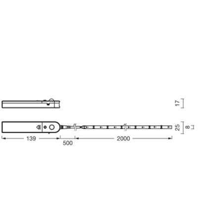 Battery Flex Strips Motion Sensor 2M 830