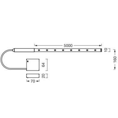 Battery Flex Strips RGB 5M RGB Remote Control