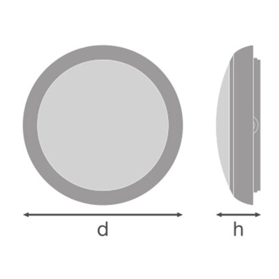 BULKHEAD COMBO ROUND RD 325 V 16W ML 8304057 WT