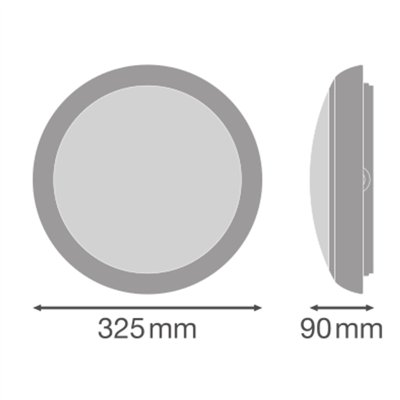 BULKHEAD COMBO ROUND RD 325 V 16W ML 8304057 WT