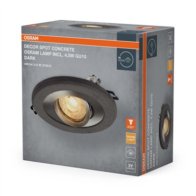 Concrete Spot GU10 Dark  4.5W Satin Nickel