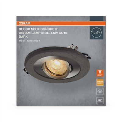 Concrete Spot GU10 Dark  4.5W Satin Nickel
