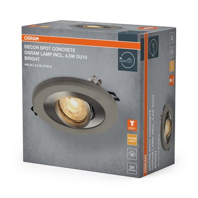 Concrete Spot GU10 Bright 4.5W Satin Nickel