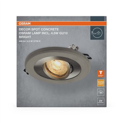 Concrete Spot GU10 Bright 4.5W Satin Nickel