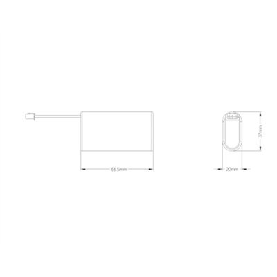 DAMP PROOF / BATTEN COMBO BATTERY EL BAT 6.4V 1.8AH 2WH