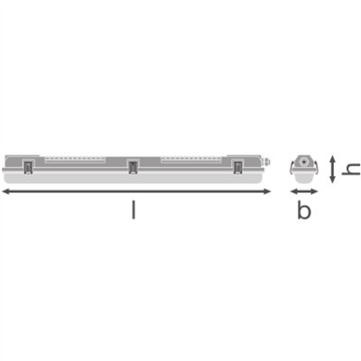 DAMP PROOF HOUSING MT GEN 3 600 P 1XLAMP MT IP65