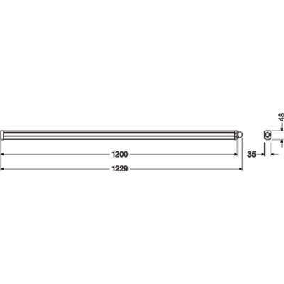 DAMP PROOF SLIM VALUE 1200 36 W 4000 K IP65 GY