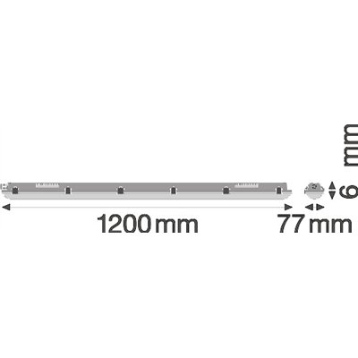 DAMP PROOF VALUE 1200 40W 4000K IP65