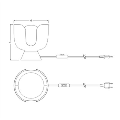 Decor Corolle Table Chalice E14 Orange