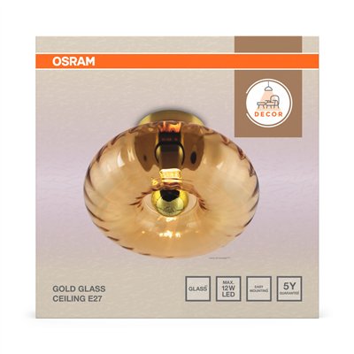 Decor Gold Glass Ceiling E27 Gold