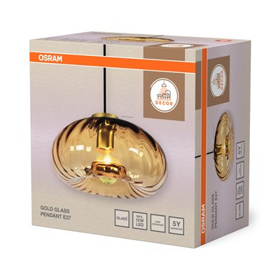 Decor Gold Glass Pendant E27 Gold