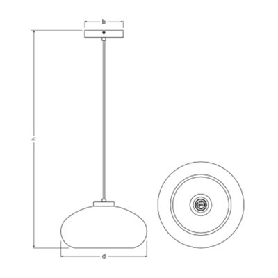 Decor Gold Glass Pendant E27 Gold