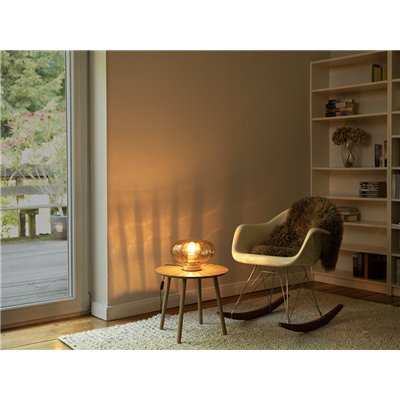 Decor Gold Glass Table E27 Gold