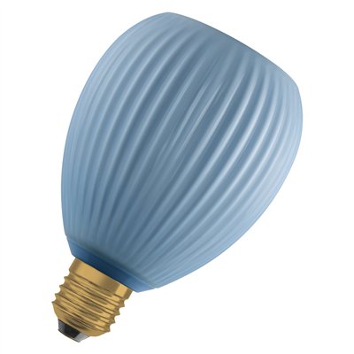 DECOR LED LAMP IN COLOURED GLASS IN COLOURED GLASS OVAL BLUE