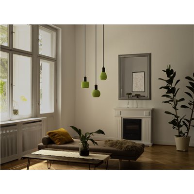 DECOR LED LAMP IN COLOURED GLASS IN COLOURED GLASS GLOBE GREEN