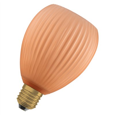 DECOR LED LAMP IN COLOURED GLASS IN COLOURED GLASS OVAL ORANGE