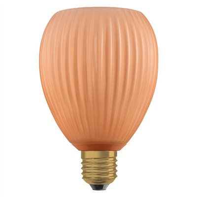 DECOR LED LAMP IN COLOURED GLASS IN COLOURED GLASS OVAL ORANGE