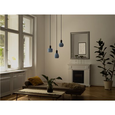 DECOR LED LAMP IN COLOURED GLASS IN COLOURED GLASS GLOBE BLUE