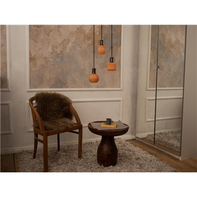 DECOR LED LAMP IN COLOURED GLASS IN COLOURED GLASS SQUARE ORANGE