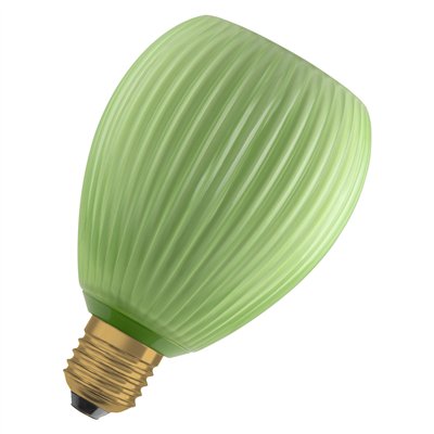 DECOR LED LAMP IN COLOURED GLASS IN COLOURED GLASS OVAL GREEN