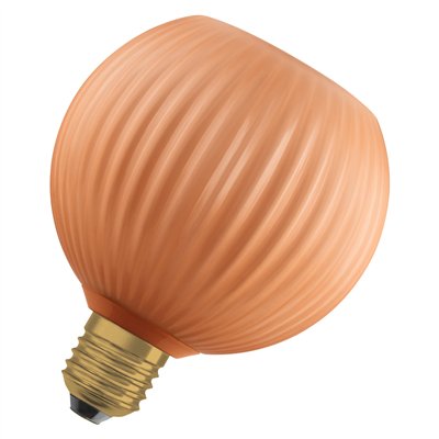 DECOR LED LAMP IN COLOURED GLASS IN COLOURED GLASS GLOBE ORANGE