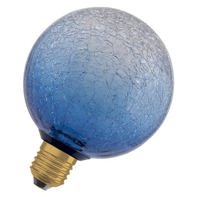 DECOR LED LAMP IN CRACKED GLASS  IN CRACKED GLASS ROUND BLUE