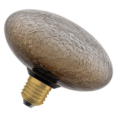 DECOR LED LAMP IN CRACKED GLASS  IN CRACKED GLASS FLATTENED BROWN