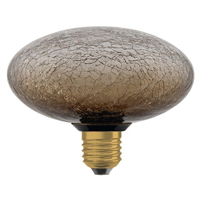 DECOR LED LAMP IN CRACKED GLASS  IN CRACKED GLASS FLATTENED BROWN