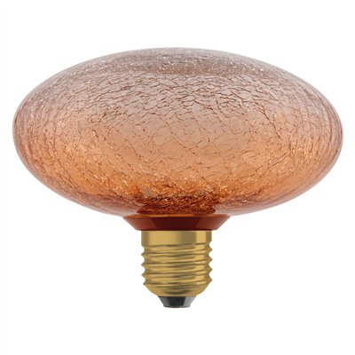 DECOR LED LAMP IN CRACKED GLASS  IN CRACKED GLASS FLATTENED ORANGE