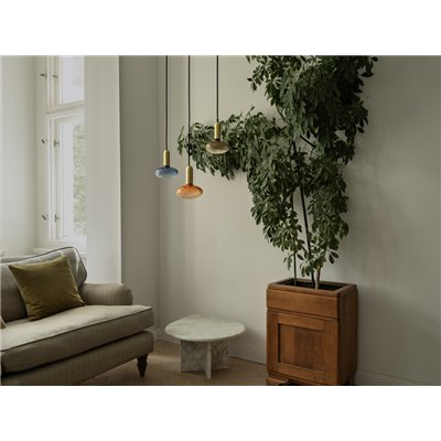 DECOR LED LAMP IN CRACKED GLASS  IN CRACKED GLASS FLATTENED ORANGE