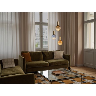 DECOR LED LAMP IN CRACKED GLASS  IN CRACKED GLASS ROUND BROWN