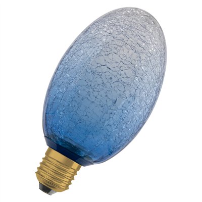 DECOR LED LAMP IN CRACKED GLASS  IN CRACKED GLASS LONG BLUE 