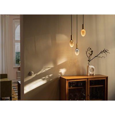 DECOR LED LAMP IN CRACKED GLASS  IN CRACKED GLASS LONG ORANGE