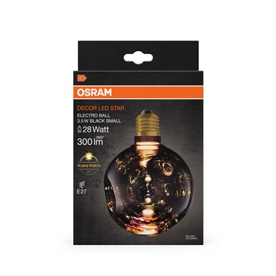 DECOR LED LAMP IN ELECTRO GLASS IN ELECTRO GLASS SMALL BLACK