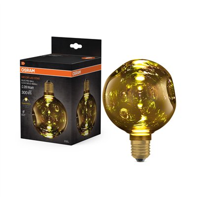 DECOR LED LAMP IN ELECTRO GLASS IN ELECTRO GLASS SMALL GOLD