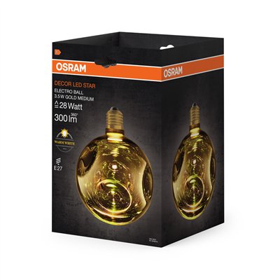 DECOR LED LAMP IN ELECTRO GLASS IN ELECTRO GLASS MEDIUM GOLD