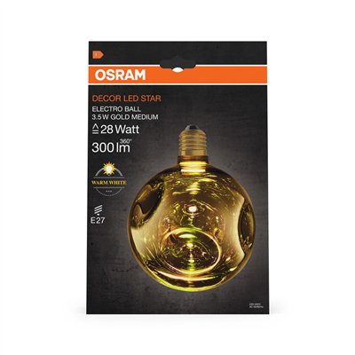 DECOR LED LAMP IN ELECTRO GLASS IN ELECTRO GLASS MEDIUM GOLD