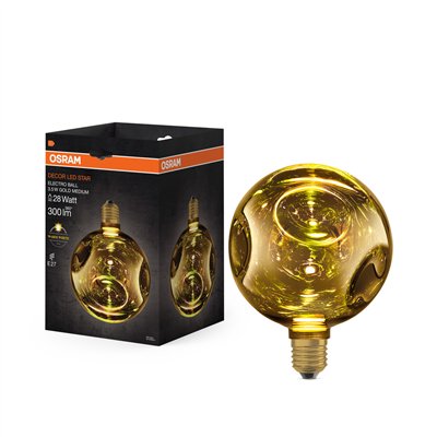 DECOR LED LAMP IN ELECTRO GLASS IN ELECTRO GLASS MEDIUM GOLD