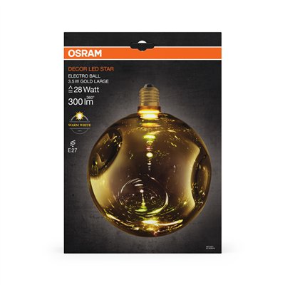 DECOR LED LAMP IN ELECTRO GLASS IN ELECTRO GLASS LARGE GOLD