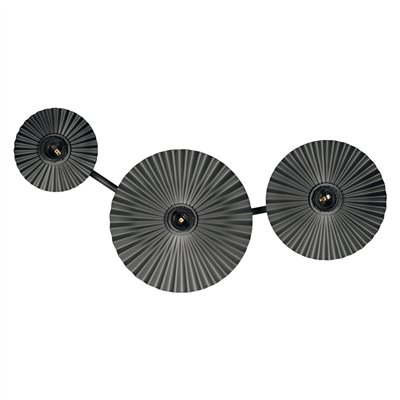 Decor Plisse 3 x E27 Dark Grey