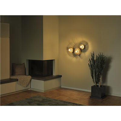 Decor Plisse 3 x E27 Dark Grey